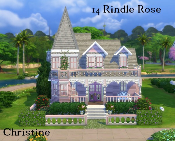  CC4Sims: Rindle rose house by Christine