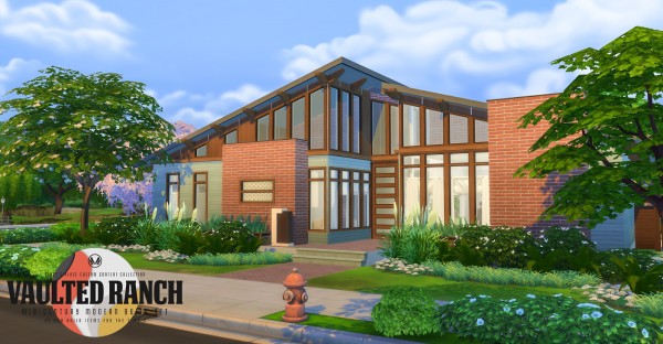  Simsational Designs: Vaulted Ranch: An MCM Inspired Build Set