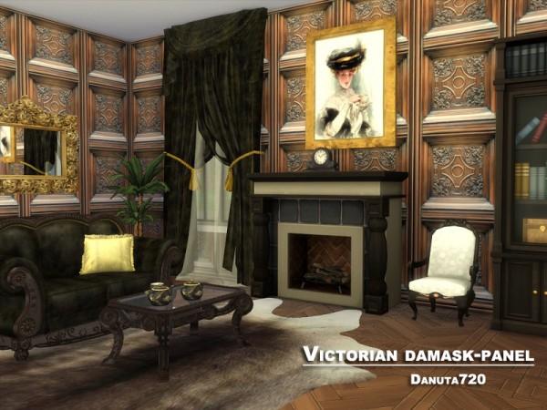  The Sims Resource: Victorian damask   Walls by Danuta720