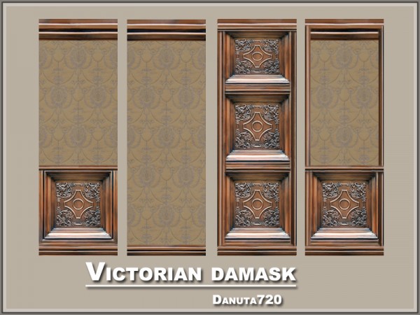  The Sims Resource: Victorian damask   Walls by Danuta720
