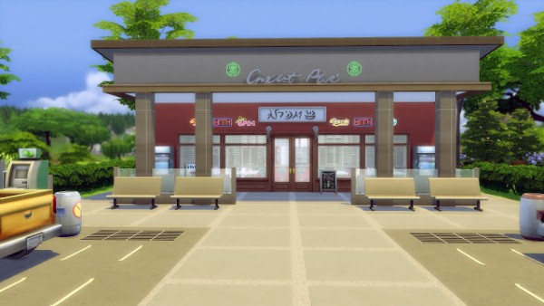  Melissa Sims 4: Cafe & Gas Station NoCC