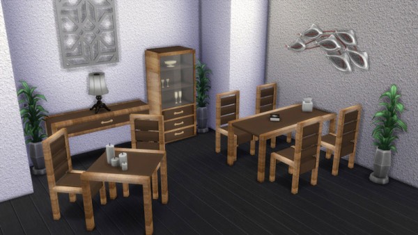  La Luna Rossa Sims: IL Moderno   Quality Wood Dining Room