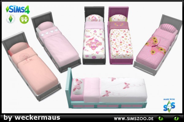  Blackys Sims 4 Zoo: Bedding for Girls by weckermaus