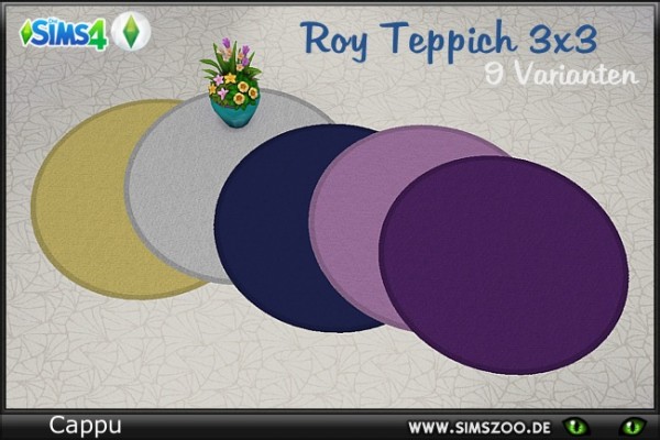  Blackys Sims 4 Zoo: Round rugs 3x3 by Cappu