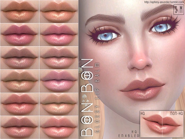  The Sims Resource: Bon Bon    Candy Lip Colour by Screaming Mustard