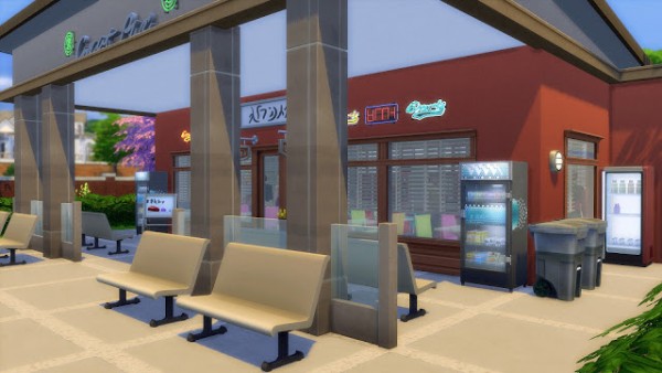  Melissa Sims 4: Cafe & Gas Station NoCC