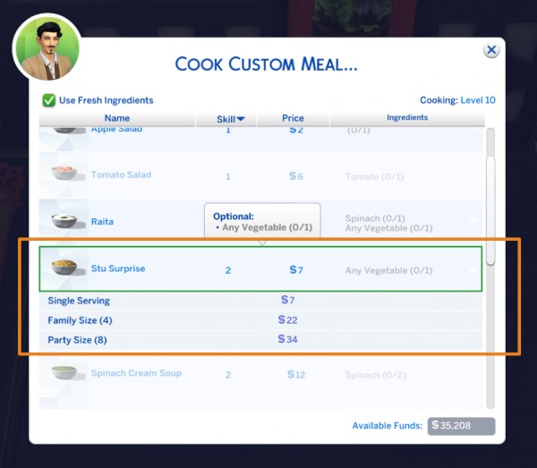  Mod The Sims: Stu Surprise Custom Food by icemunmun
