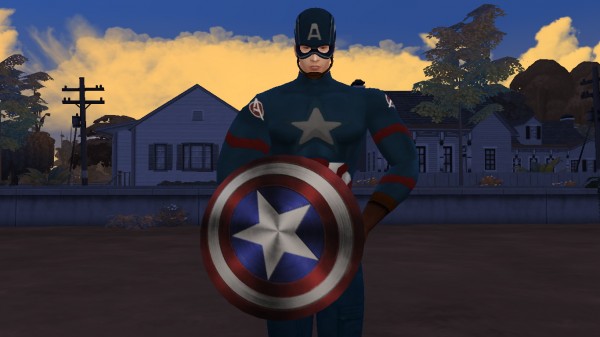  Simsworkshop: Captain America Costume 1.0 by G1G2