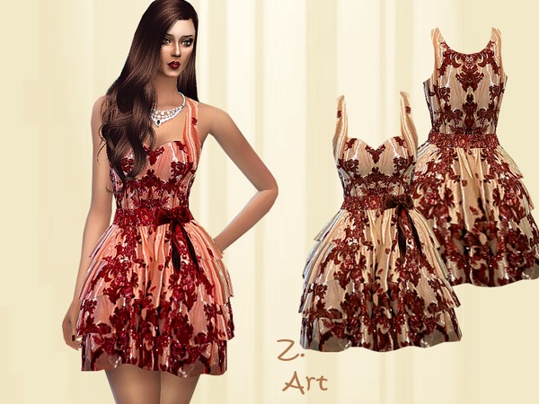  The Sims Resource: Vintage Charm dress by Zuckerschnute20