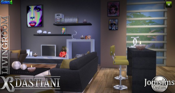  Jom Sims Creations: Dastiani livingroom
