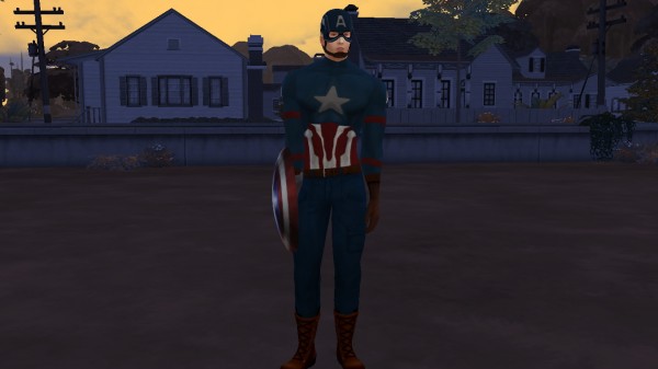  Simsworkshop: Captain America Costume 1.0 by G1G2
