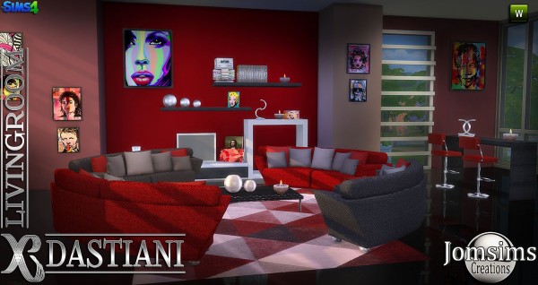  Jom Sims Creations: Dastiani livingroom