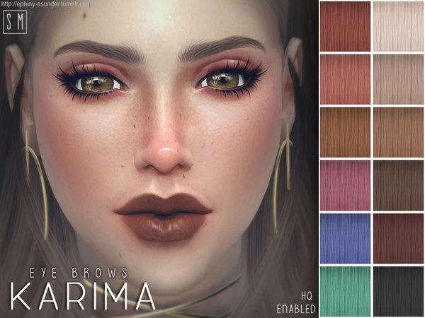  The Sims Resource: Karima    Eye Brows by Screaming Mustard