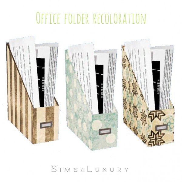  Sims4Luxury: Office folder recoloration
