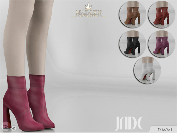  The Sims Resource: Madlen Jade Boots by MJ95