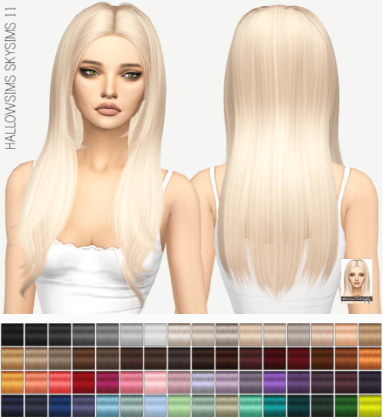  Miss Paraply: Skysims 11 hair: solids
