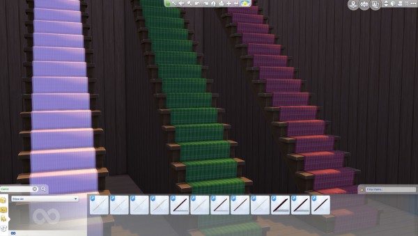  Mod The Sims: Manor Staircase Carpets by Flinnel
