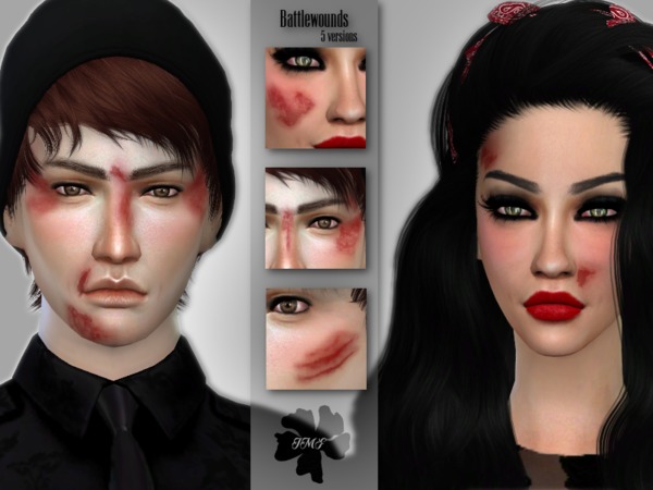  The Sims Resource: Battlewounds scars by IzzieMcFire