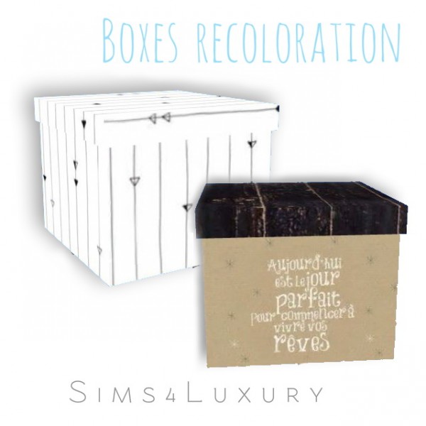  Sims4Luxury: Boxes recoloration