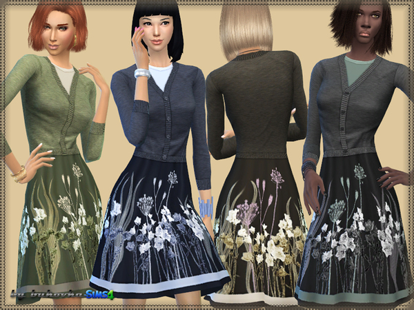  The Sims Resource: Dress Meadow Grass by bukovka