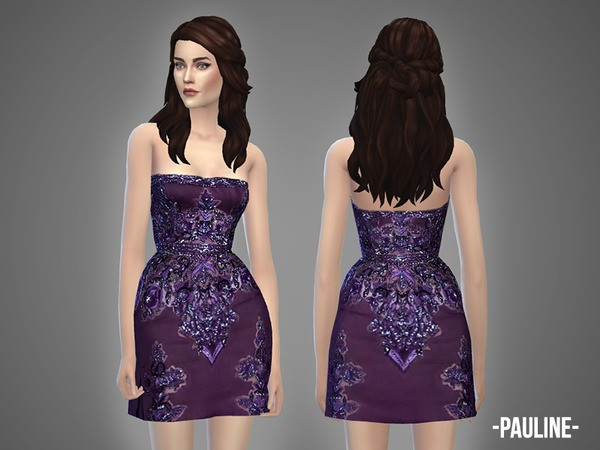  The Sims Resource: Pauline   dress by April