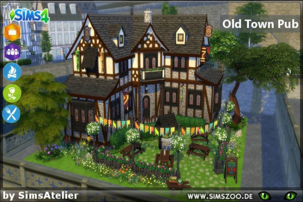 Blackys Sims 4 Zoo: Old Town Pub by Sims Atelier