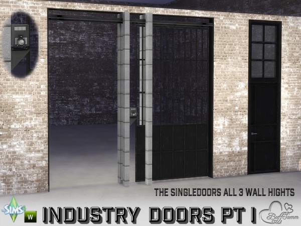  The Sims Resource: Industry Build: Singledoors by BuffSumm