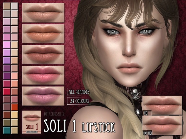  The Sims Resource: Soli lipstick 1 by RemusSirion