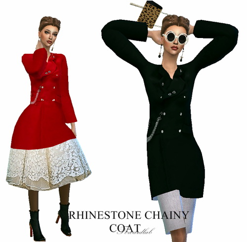  Fowardlab: Rhinestone Chainy Coat