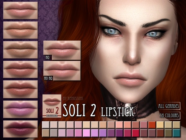  The Sims Resource: Soli lipstick 2 by RemusSirion