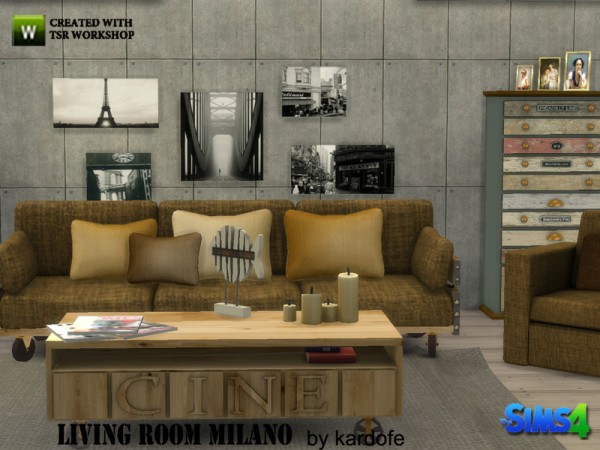  The Sims Resource: Livingroom Milano by Kardofe