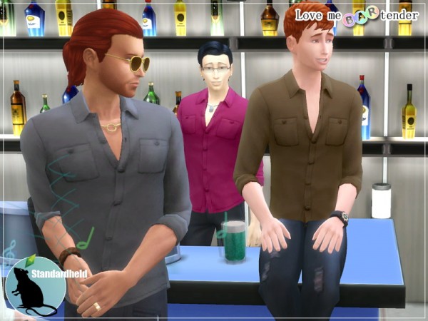  Simsworkshop: Love me bartender shirt by Standardheld