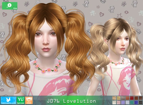  NewSea: J076 Lovelution free hairstyle for girls