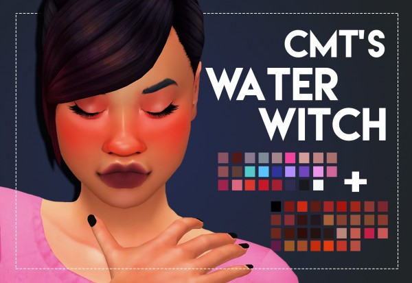Simsworkshop: Water Witch Lipstains Recolored by Weepingsimmer