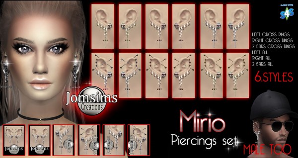  Jom Sims Creations: Mirio piercings