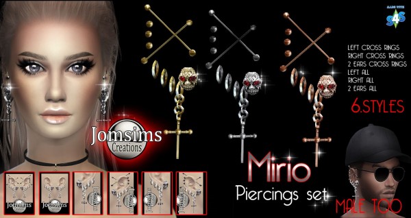  Jom Sims Creations: Mirio piercings