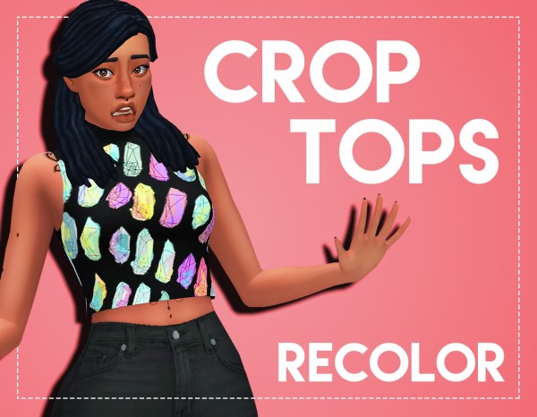  Simsworkshop: Tumblr Esque Crop Tops by Weepingsimmer