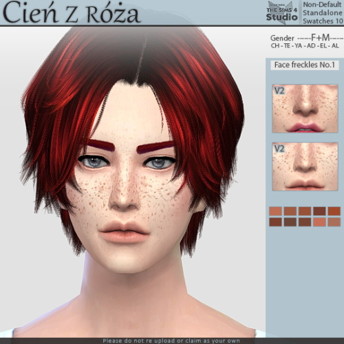  Cien z Roza: 600+ followers gift    Face freckles No.1