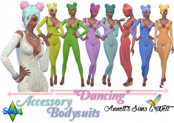  Annett`s Sims 4 Welt: Accessory Bodysuits Dancing