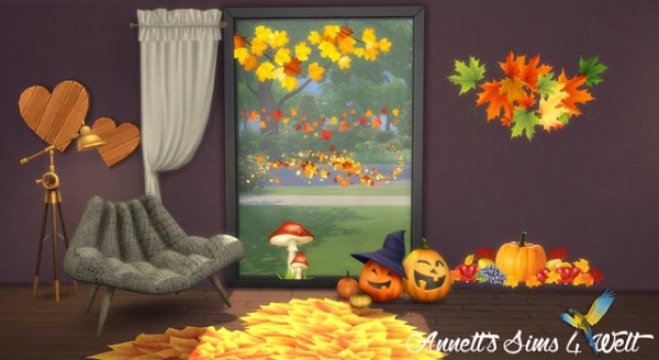  Annett`s Sims 4 Welt: Autumn Wall & Windows Deco