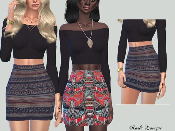  The Sims Resource: Etnique Skirt by Karla Lavigne