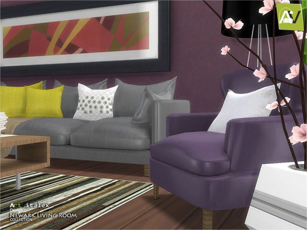  The Sims Resource: Newark Living Room by ArtVitalex