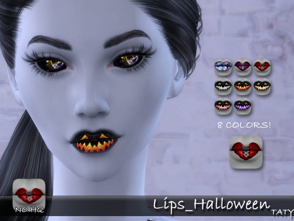  Simsworkshop: Halloween lips by taty