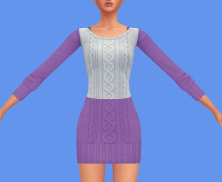  Simsworkshop: Mini sweater dress recolor by Anichelle