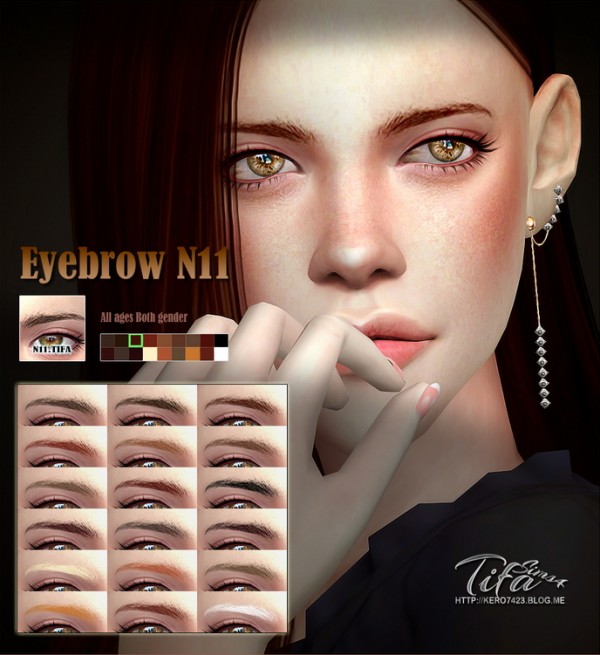  Tifa Sims: Eyebrows N11 M/F