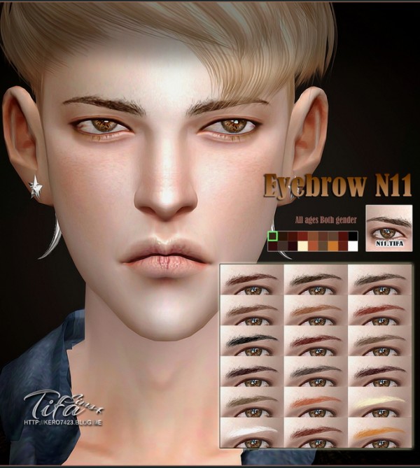  Tifa Sims: Eyebrows N11 M/F