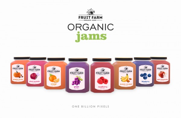  One Billion Pixels: Fruit Farm Organic Jams   deco