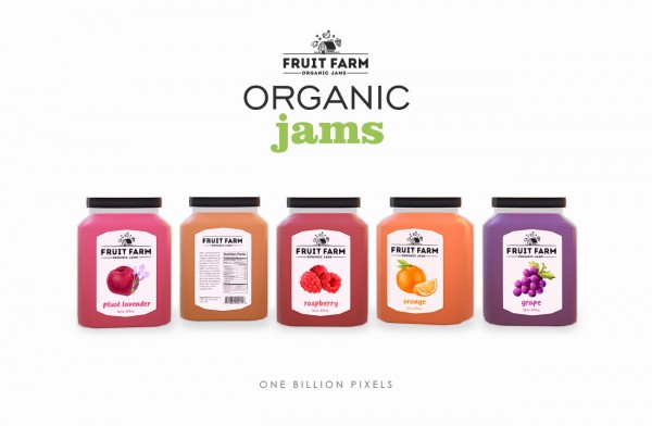  One Billion Pixels: Fruit Farm Organic Jams   deco