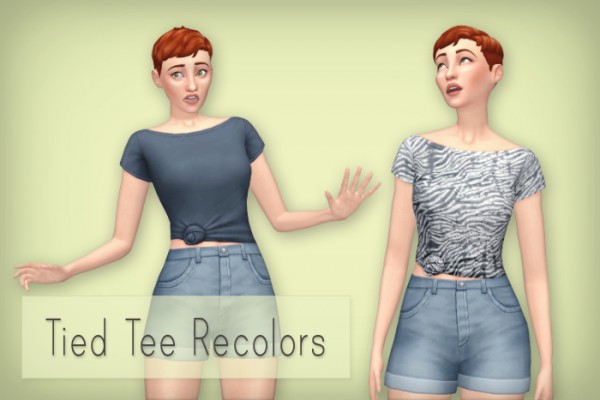  Simsrocuted: Tied tee recolors