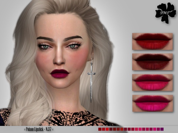  The Sims Resource: Poison Lipstick N.37 by IzzieMcFire